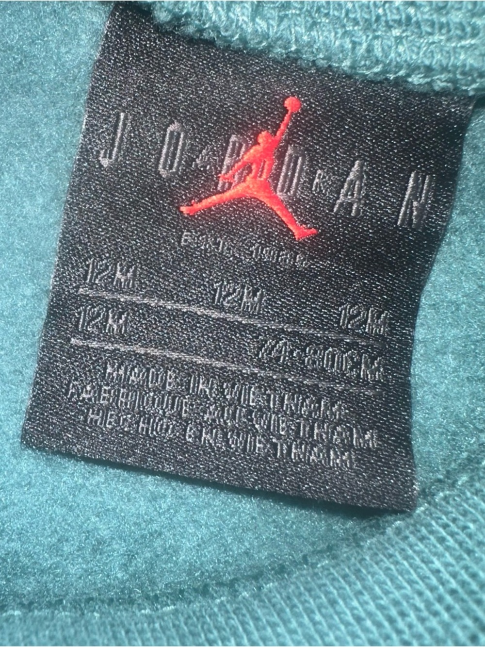 Jordan jumpman green sweatshirt and jogger pants set baby boy 12 mo NEW - Picture 6 of 9